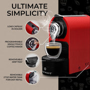 ChefWave CW-NCM01R Espresso Machine Set, Red