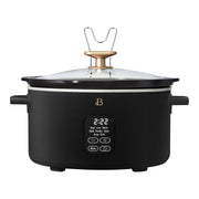 Beautiful 6 Qt Programmable Slow Cooker with Five Preset Functions, Three Heat Settings, Cool-Touch Handles, Steel Lid Holder, Black Sesame or White Icing