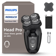 Philips Norelco Head Shaver Pro 5000 Electric Head Shaver, 36 ComfortCut Blades, 360 Flexing Head, Rechargeable, Deep Black, HS5980/40