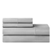 Hotel Style 4-Piece 600 Thread Count Egyptian Cotton Bed Sheet Set, Grey Stripe, King Size