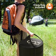 Tzumi Cozi Smokeless Fire Pit, Stainless Steel, Portable, 18in with Carry Bag, 30243SC