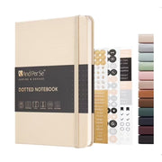 &And Per Se Bullet Dot Journal Notebook A5 Hardcover with 3 Sticker Sheets &