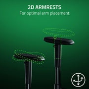 Razer Iskur V2 X Computer Gaming Chair with Built-In Lumbar Support, Widened Seat Base, High-Density Foam Cushions, Adjustable 152 Recline, 2D Armrests, Plush Fabric Finish, L33T Edition, RZRSC2025