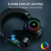 Razer RZ04-05170100-R3U1 Kraken V4 Gaming Headset, Tri Force Titanium 40mm Drivers, Black