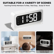 Picturesky Smart Clock Camera Wireless Security Camera 2K HD, Dual-Band 5G & 2.4G WiFi, AI Human Detection, Full-Color Night Vision, Two-Way Audio, White