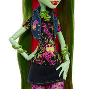 Mattel Monster High Boo-riginal Creeproduction Venus McFlytrap Doll with Pet Chewlian, Diary, Doll Stand, Multicolor, JHK58