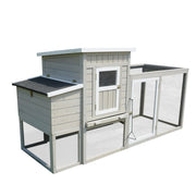 Merry Products PTH1242212012 Farmhouse Chicken Coop, Durable Fir Wood, Gray, Holds 4 Chickens