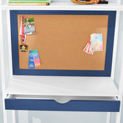 Build Your Own Furniture BY5636118664008 Kids Ladder Desk with Bulletin Board, Navy Blue/White