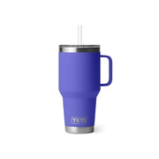 Yeti Rambler 35 oz Travel Mug with Straw Lid, Ultramarine Violet, Stainless Steel, Vacuum Insulated, Cup Holder Compatible, 81628621