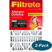 3M NADP03-2PK-1E Allergen Defense 12-Month Deep Pleated 4-Inch Air Filters, 2 Filters