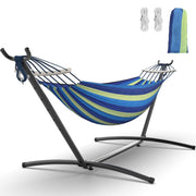 KEESTP Comfortable 2 Person Hammock with Stand, Wideblue