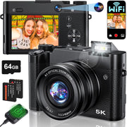 Brewene DC205X 5K 64MP WiFi Dual-Lens Digital Vlogging Camera