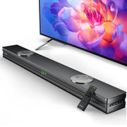 VEAT00L S50L 100W 2.2ch Sound Bars for TV Soundbar with Subwoofer Wired & Wireless Bluetooth 5.0 3D Surround Speakers, Optical/HDMI/AUX/COAX/USB Connection, Wall Mountable (Black)