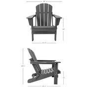 Westintrends Outdoor Folding HDPE Adirondack Chair, Patio Seat, Weather Resistant, Pacific Blue 1