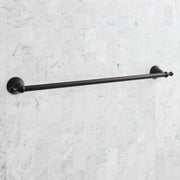 Signature Hardware Traditional 27-1/8 in Towel Bar, Brushed Nickel, Wall Mounted, 955108