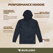 BURLEBO Performance Hoodie - Black Camo - 2XL
