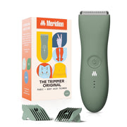 Meridian Body Trimmer with Precision Ceramic Blade, USB Rechargeable, Waterproof, Adjustable Guard Combs, Unisex, Sage M2B