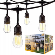 EcoScapes 990327740 Outdoor LED Cafe Lights (24 Bulbs 48 Feet)