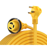 Kohree HY1643-WK 30 Amp RV Power Extension Cord, Heavy-Duty 50FT 10/3 AWG STW Wire, LED Power Indicator, Watertight Twist Lock Plugs, Ergonomic Grip Handle, 90 Degree Heads, Includes 15A to 30A Adapter, 125V 3750W