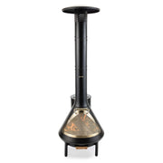 TIKI Brand 1123082 Chiminea Outdoor Fireplace, Weatherproof, Up to 4-Foot Heat Radius, Versatile Fuel Options, Includes Cover, Gloves, Fire Poker