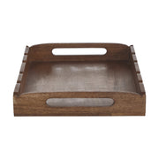 My Texas House Decorative Tray, Natural Mango Wood, Rectangular 18 x 12 in, Brown, Farmhouse Style, MG3-TRY-1812-WD-BROWN