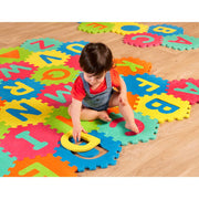 Battat Honeycomb ABCs Foam Play Mat with 30 Interlocking Hexagon Tiles, Alphabet and Shapes, Thick Cushioned Non-Slip Surface for Baby and Toddler Play