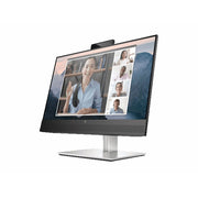 HP E24mv G4 23.8in Full HD IPS LCD Conferencing Monitor with 5MP Tilt-Adjustable Webcam, Built-In Speakers, Four-Way Ergonomic Adjustments, Black/Silver