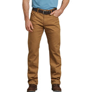 Dickies FLEX Regular Fit Straight Leg Tough Max Duck 5-Pocket Pants for Men - Stonewashed Brown Duck - 34x30