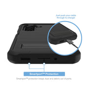 Onn Rugged Phone Case with Kickstand, Heavy-Duty Drop Protection, Black, Compatible with Samsung Galaxy A17 5G, RKBA1736023386