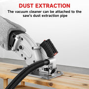 Eastvolt 20V Cordless Circular Saw, 3-3/8 in Blade, 5000 RPM Motor, Laser Guide, Scale Ruler, Includes 3 Blades for Wood, Plastic, Tile, Soft Metal, EVDMC040D