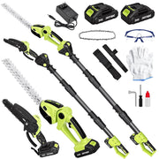 HOTREE 21V Cordless Pole Hedge Trimmer