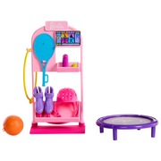 Mattel HHV28 Barbie World Sport Rack Toy Playset With 9 Doll Accessories