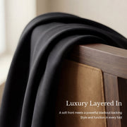 NICETOWN 2-Layer 100% Blackout Curtain Panel Set, Black, 52 in W x 95 in L, 2 Panels