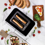 Inspirex Programmable 2 Slice Toaster with Interactive Touchscreen, 8 Bread Types, 7 Browning Levels, Automatic Lowering, Digital Countdown, Stainless Steel, XTOSAT2SS6A