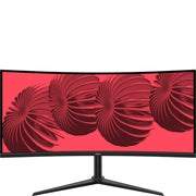 onn 34in WQHD Curved Ultrawide Gaming Monitor, 3440x1440p, 200Hz Refresh Rate, 1ms Response, Bezel-Less Display, Black, 36014307