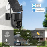 Picturesky Solar Security Cameras Wireless Outdoor, 5G&2.4GHz Cameras for Home Security, (2-Pack)