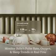 Owlet Dream Sock On-The-Go Bundle Baby Movement Monitor with Medical-Grade Accuracy Sage Color Travel Case