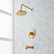 Signature Hardware SHLE8030GBG Lexia Pressure Balanced Tub and Shower Package Trim Only with Rainfall Shower Head - Less Rough-In Valve