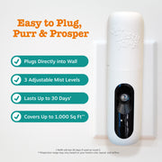 Zesty Paws Cat Calming Diffuser Starter Kit, Plug-in Pheromone Diffuser with Orchid Mist Scent, Adjustable Levels, 30 Day Coverage