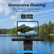MERACH Q1S Rowing Machine, 16 levels of Quiet Magnetic Smart Auto Resistance, 350 lbs Weight Capacity Rower Machine