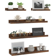 Giftgarden GDF-BJMZ230641 36 Inch Large Floating Shelves for Wall Set of 5, Brown