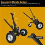Xtremepower US Adjustable Trailer Dolly, Heavy-Duty Steel, 1,500 lb Capacity, 2 in Hitch Ball, 16 in Pneumatic Tires, Adjustable Height 24-37.5 in, 22049