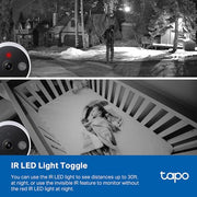 TP-Link Tapo C120 2K QHD Security Camera, Indoor/Outdoor, AI Person Pet Vehicle Detection, Color Night Vision, Invisible IR Mode, IP66 Weatherproof, SD Storage