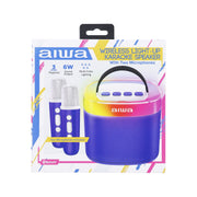 Aiwa AI6029-RBLU Light up Wireless Karaoke Speaker, Rockstar Blue