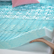 Zinus 84155009673 Spa Sensations 3 in Green Tea Gel Memory Foam Zoned Support Mattress Topper, Medium Firmness, Antimicrobial, Twin
