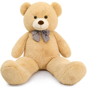 MorisMos Giant Teddy Bear, 47-Inch Plush Stuffed Animal, Soft 100% PP Cotton, Brown