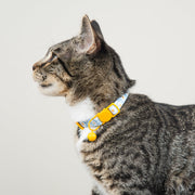 Vibrant Life Daisies Breakaway Fashion Cat Collar, Blue, Adjustable 8-12 in, Polyester