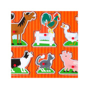 Melissa & Doug 726 Farm Animals Sound Puzzle - Wooden Peg Puzzle With Sound Effects (8 pcs)
