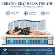 Neche 10 Inch Twin-XL Memory Foam Hybrid Mattress, Medium Firm, Breathable, Motion Isolation, Pressure Relief, Hypoallergenic