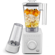 Chefman C27-TJ-2C-US1 Obliterator 48oz Countertop Blender w/ 20oz Travel Jar and Tamper/Scraper Tool - Concrete